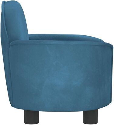 Крісло-ліжко для собак, м'яке ліжко для тварин, лежанка для маленьких собак та котів, блакитний велюр