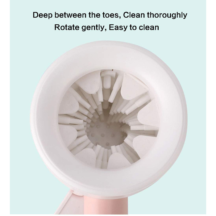 Миска для миття лап собакам Pet Clean, силіконова мийка для лап, щітка для лап, мийка для собак, портативна щітка для чищення тварин, мийка для лап собак і котів (рожева)