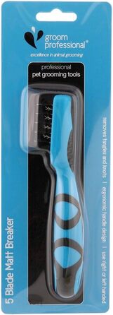 Грумінг-гребінець GROOM PROFESSIONAL для собак - видалення ковтунів, 5 зубців, неслизька ручка