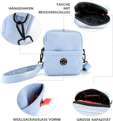 Сумка для ласощів для собак COOWONE: прогулянка, тренування, з дозатором для відходів (блакитна)