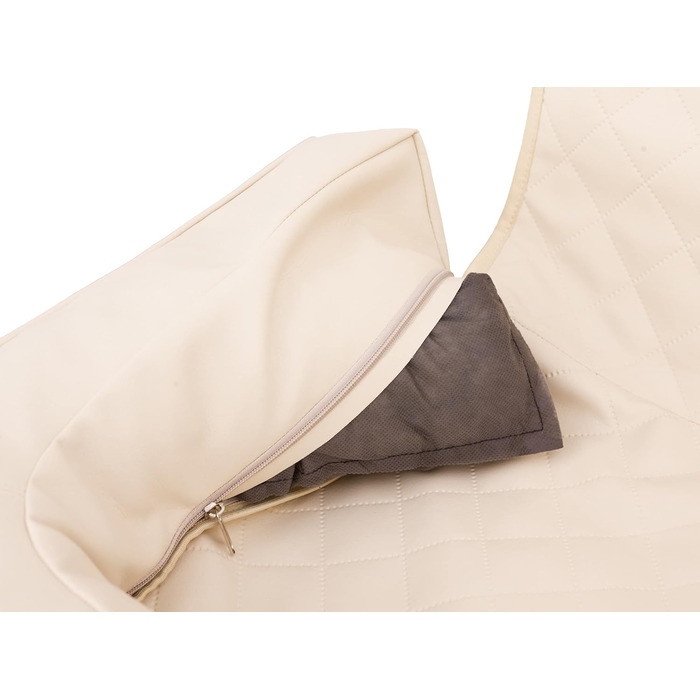 Автоматик для собак та котів: подушка-підстилка на заднє сидіння авто, 42x55 см, бежевий екошкіра