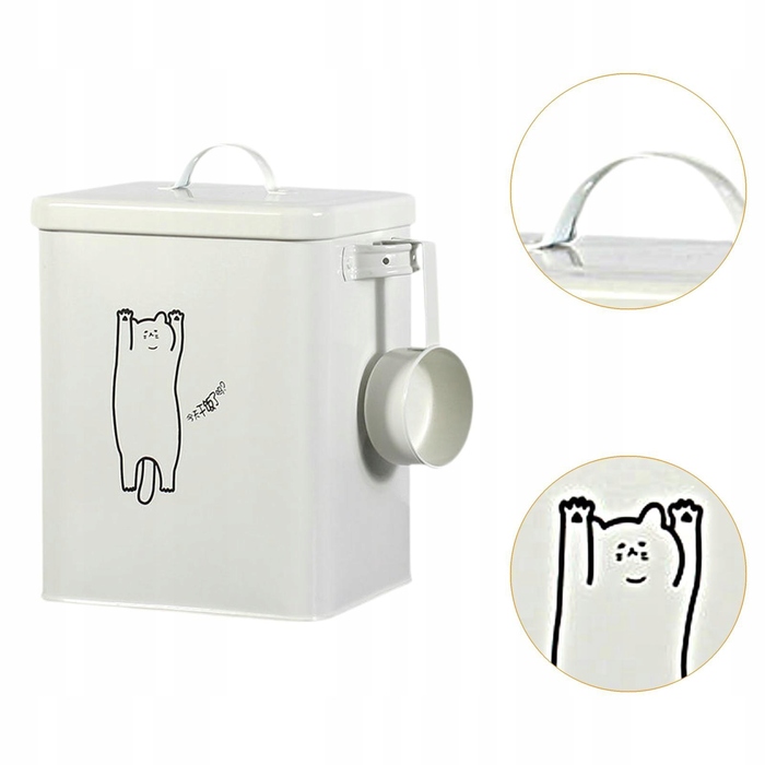 Герметичний контейнер для зберігання сухого корму для котів та круп, універсальний органайзер для продуктів