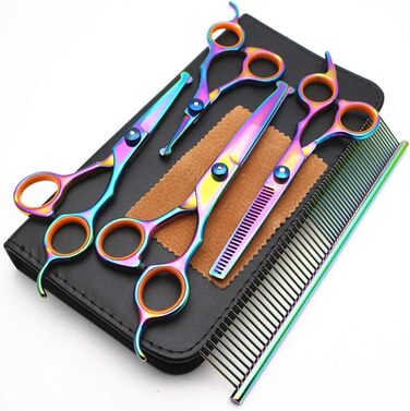 Набір для грумінгу домашніх тварин QUNINE: професійні ножиці для стрижки собак, котів та інших тварин, 11,4–16,5 см
