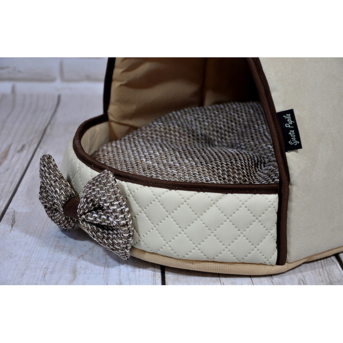 Ліжко-тунель для собак та котів SjestaPupila XXL (50x65 см), м'яка лежанка-будинчок