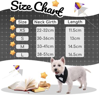 Нашийник для собак Kuoser, святковий аксесуар, бандана для великих собак, чорний колір, розмір L