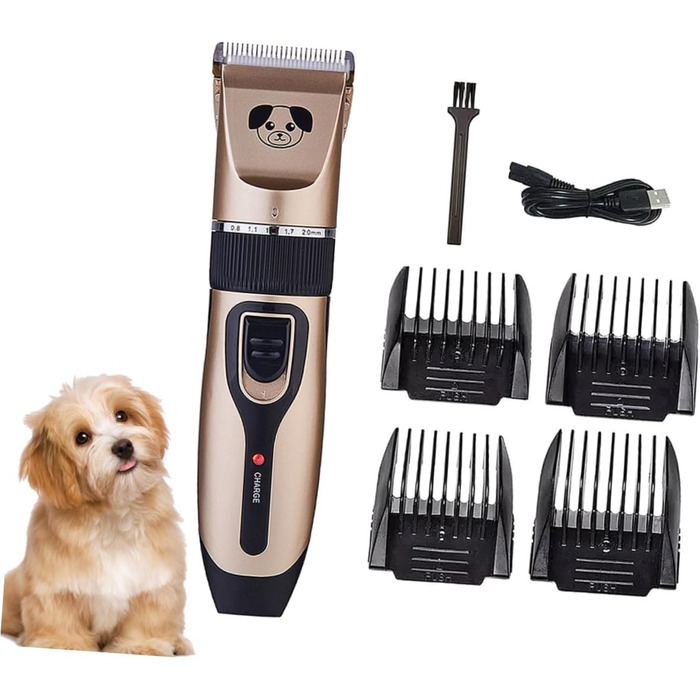 Машинка для стрижки шерсті собак Tierhaarschneidemaschine з керамічним лезом, тиха та потужна, для м'якої стрижки без пошкоджень шкіри