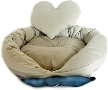 М'яке подушкове ліжко для собак Love Gifts® | Ортопедичне ліжко для собак середніх та маленьких порід | Сірий колір