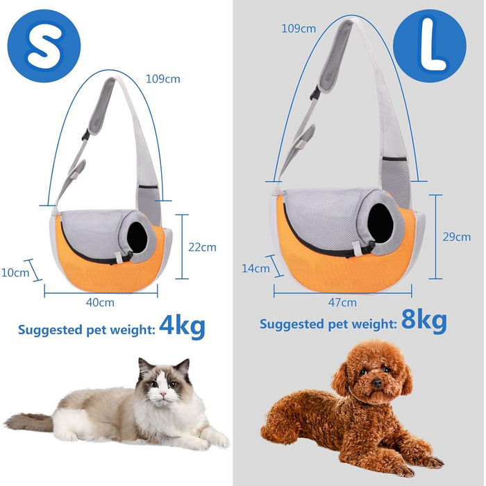 PETCUTE Сумка-переноска для собак та котів, чорна, до 4 кг, дихаюча, з поводком