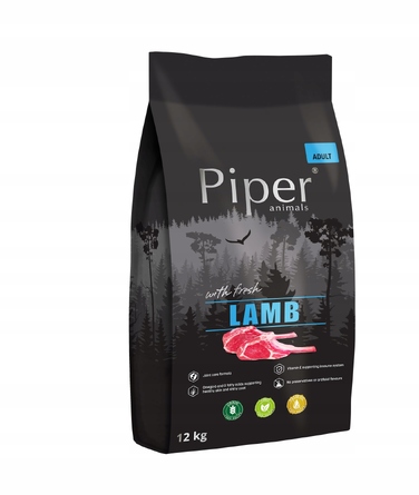 Сухий корм для собак Dolina Noteci Piper Animals з ягнятиною, 12 кг