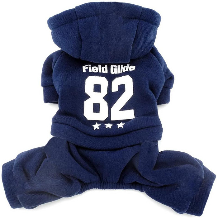 Захисний зимовий комбінезон для собак (L, блакитний) з флісовою підкладкою, теплий, для маленьких собак, бренду Ranphy