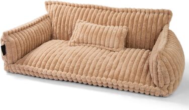 Софа для домашніх тварин Chaffar: ліжко для собак та котів з ортопедичним матрацом, сучасний стиль, матеріал - Cord, розмір XL (120 см)