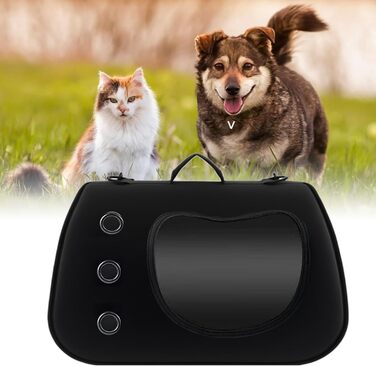 Сумка-переноска для собак та котів, чорна | Зручна, легка, для подорожей, пікніків, кемпінгу