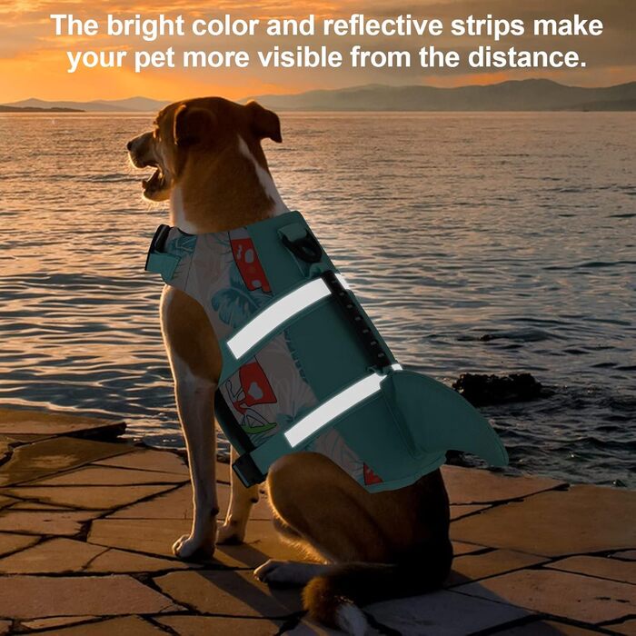 Жилет для собак Shark Fragralley, регульований, для великих собак, плавання, басейну, човнів, пляжу