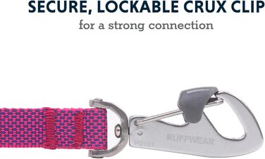 Повідок для собак RUFFWEAR Hi & Light з міцним Crux-Clip, інтегрованою сумкою для зберігання, компактний, рожевий Alpenglow