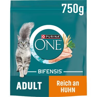 Сухий корм для дорослих котів Purina ONE Bifensis з куркою, набір 6 x 750 г
