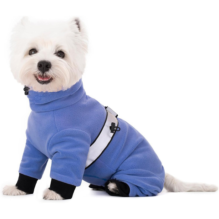 Теплий флісовий комбінезон для собак YRRYGMN з D-початком, для маленьких собак, світло-коричневий, лавандово-блакитний, розміри L, XXL