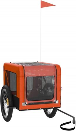 Причіп для велосипеда VidaXL для собак, 68.5 x 135 x 73.5 см, помаранчевий