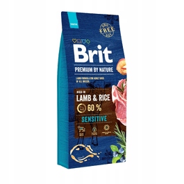 Сухий корм для собак BRIT Premium By Nature Sensitive Ягня, 15 кг