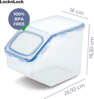 LocknLock контейнер для зберігання продуктів з кришкою-засувкою, 12 л, 35 x 23 x 27 см