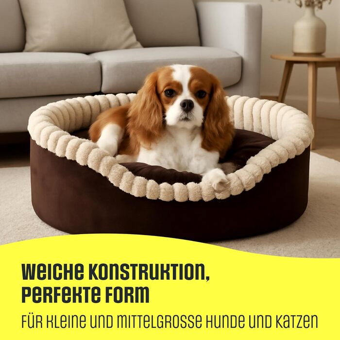 Лежанка для собак та котів, лежанка для тварин на велюрі, овальна, 60x50 см, сірий леопардовий принт