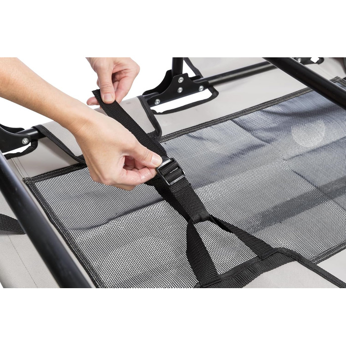 Лежанка для собак TRIXIE Strong Edition – стабільна та комфортна, 79x19x50 см, бежево-чорна