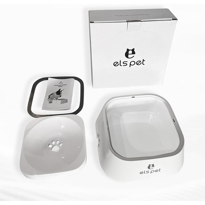 Миска для собак з нержавіючої сталі, 1л, з плаваючою платформою, для подорожей, внутрішнє та зовнішнє використання, сіра