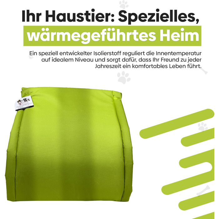 Текстильна будка для собак та котів EVE Textile Eskimo - зелена, 45x45x45 см