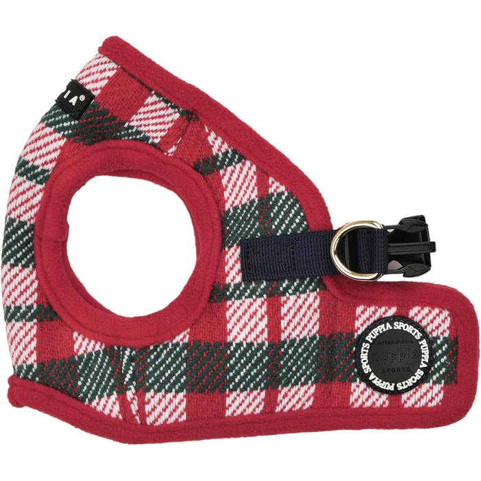Шлейка для собак Puppia Douglas, тепла зимова, у візерунку клітинки, розмір XL (червоний/для прогулянок, однотонна (Getaway Solids), середній)