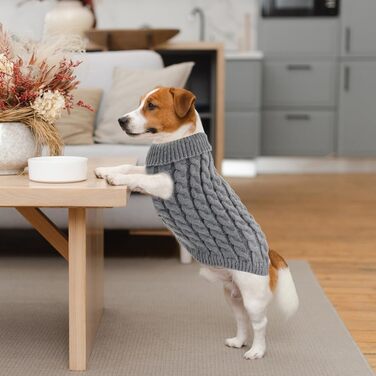 Теплий зимовий пуловер для собак - 2 шт. (Сірий+Чорний) | Для дрібних порід, джек-расселів та цуценят