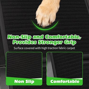 Nobleza Рампа для собак, розкладна, 170 см, антиковзаюча поверхня, для SUV, позашляховиків, вантажівок та сходів, стабільна, для великих та середніх собак до 110 кг