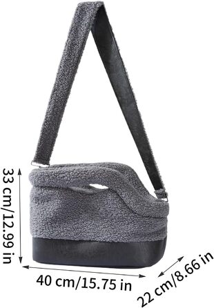 Транспортна сумка для кота - водонепроникна сумка-переноска на плече для котів | Для маленьких та середніх порід, сірого кольору