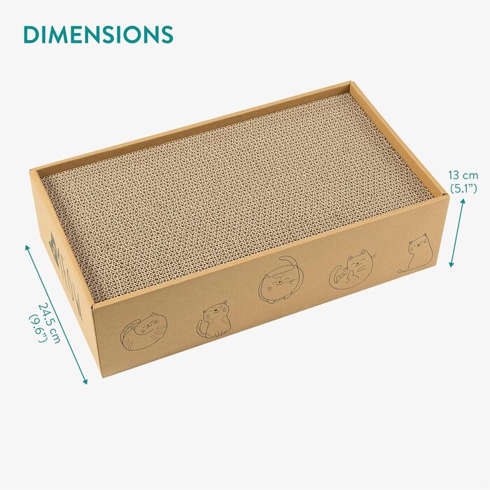 Котячий когтетоп Navaris 4-в-1 - іграшка для котів, когтеточка з картонної хвилястої гофрованої паперу, проста у збірці, багатофункціональна