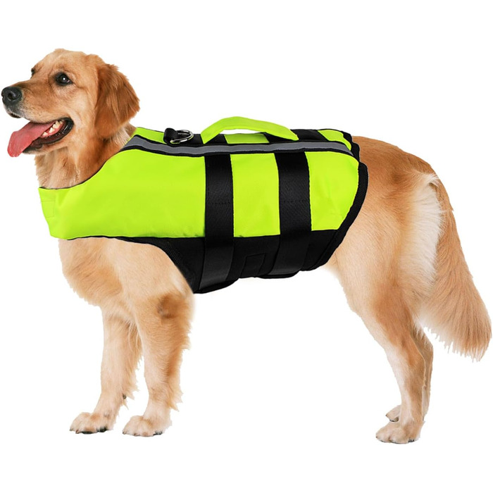PETLEO Жилет рятувальний для собак, світловідбиваючий, з ручкою для рятування (L)