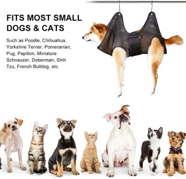 Гамак для грумінгу собак DONGKER, гамак для догляду за шерстю для собак і котів, дихаючий гамак для підстригання нігтів та грумінгу