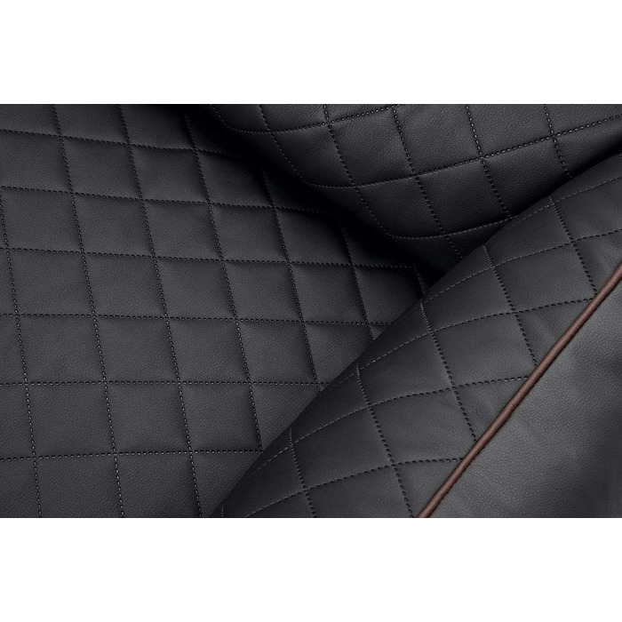 Ортопедичне собаче ліжко Knuffelwuff Madison з чорного штучної шкіри XXL 120 x 85 см - знімний чохол - легко мити - для великих, середніх та маленьких собак, розмір 120 x 85 x 25 см