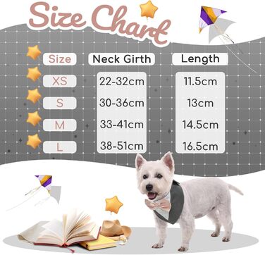 Нашийник для собак Kuoser: святковий бандана, краватка для великих собак, сірий, розмір L