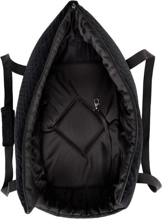 Чорна сумка-переноска для собак та котів, M, 38x28x28 см, Velvet (штучна замша)