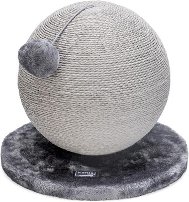 Karlie Kratzball Bolly - іграшка-царапка для котів, сіра, 30,5 x 30,5 x 28 см
