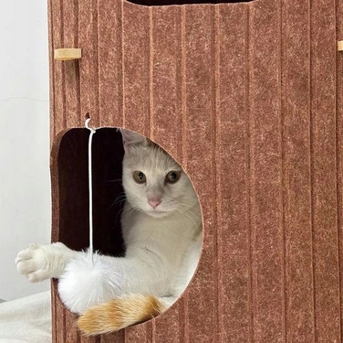 Будник для котів KUNERT, коричневий, круглий (90 см x 37 см x 90 см)