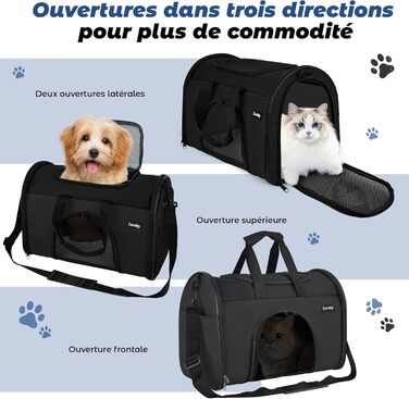 Транспортна переноска для котів та собак, дихаюча та складна, переноска для котів з регульованим плечовим ременем, знімна подушка