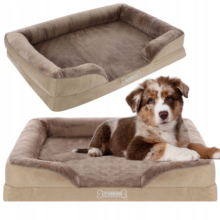 Ортопедичне ліжко для собак Lovedog, багатоколірне, 70 см x 55 см