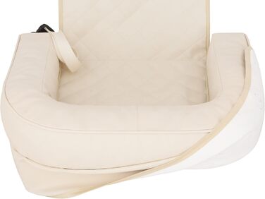 Автоматик для собак та котів: подушка-підстилка на заднє сидіння авто, 42x55 см, бежевий екошкіра