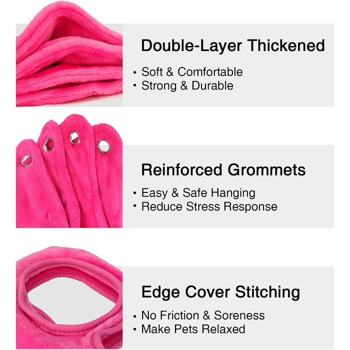 Гамак для собак Aersileng 8-в-1: догляд, стрижка, купання, сумка для маленьких собак та котів (рожевий, S)