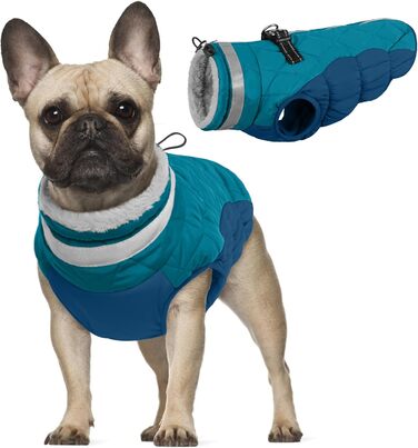 Теплий зимовий одяг для собак - тепла куртка, пуловер, жилет для маленьких собак, чихуахуа (S, темно-зелений)