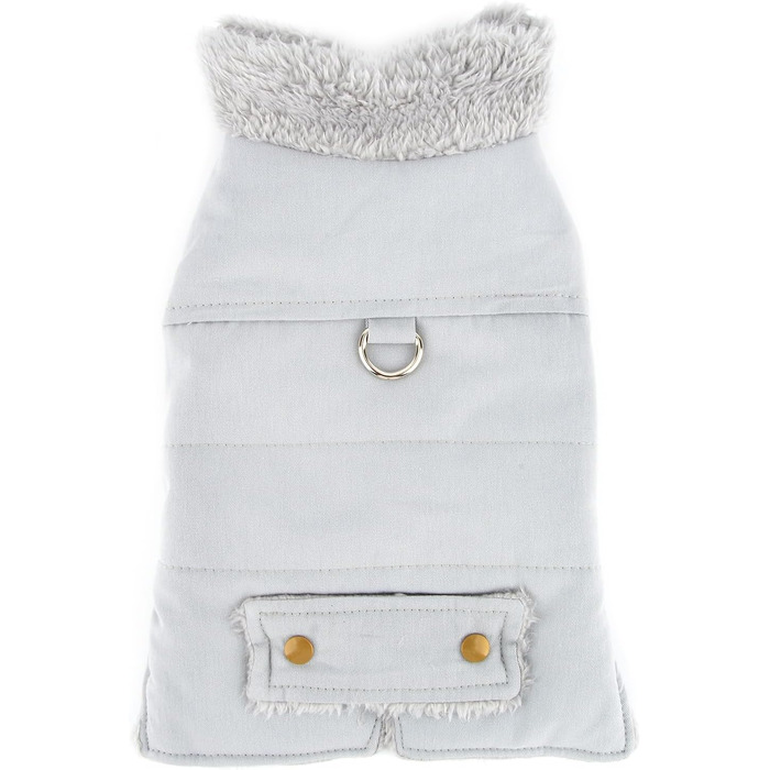 Зуена Тепла куртка для собак маленьких порід, флісова підкладка, для цуценят, зимовий одяг з кільцем для повідка, захист від холоду, жилетка, куртка, антель, Чихуахуа, іграшки для собак, Пудель, Зелений, розмір XL