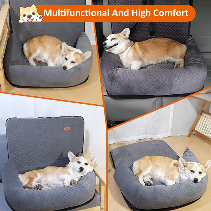 Автокрісло для собак JAOGAUS: безпечне та зручне автокрісло для середніх та великих собак, з безпечним ременем та легкою у догляді підкладкою