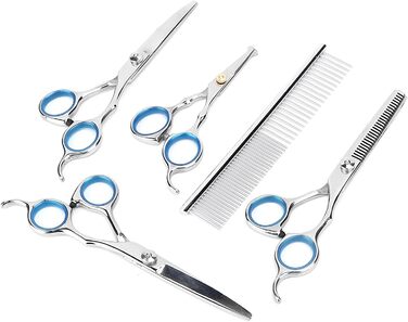 Набір професійних ножиць для грумінгу собак та котів - 6 шт.