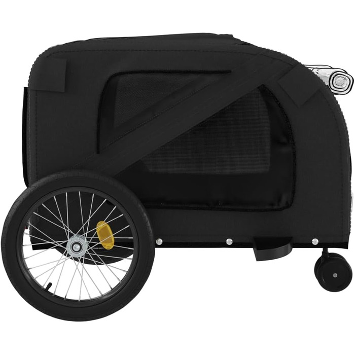 Причіп для велосипеда для собак, чорний, Oxford-Gewebe та залізо, LH50939