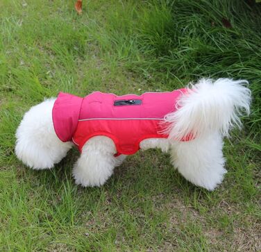 Водонепроникна тепла куртка для собак середнього розміру, бавовняна, для холодних зим, червона (M)