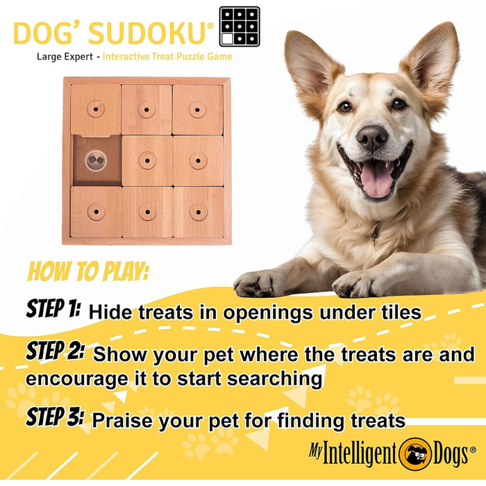 Інтерактивна іграшка для собак My Intelligent Dogs Sudoku Expert Classic – розвиваюча гра-головоломка для великих порід